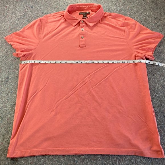 Michael Kors Polo Shirt Mens Adult XXL Pink Stretch Pima Golf Golfer Rugby - Picture 5 of 9